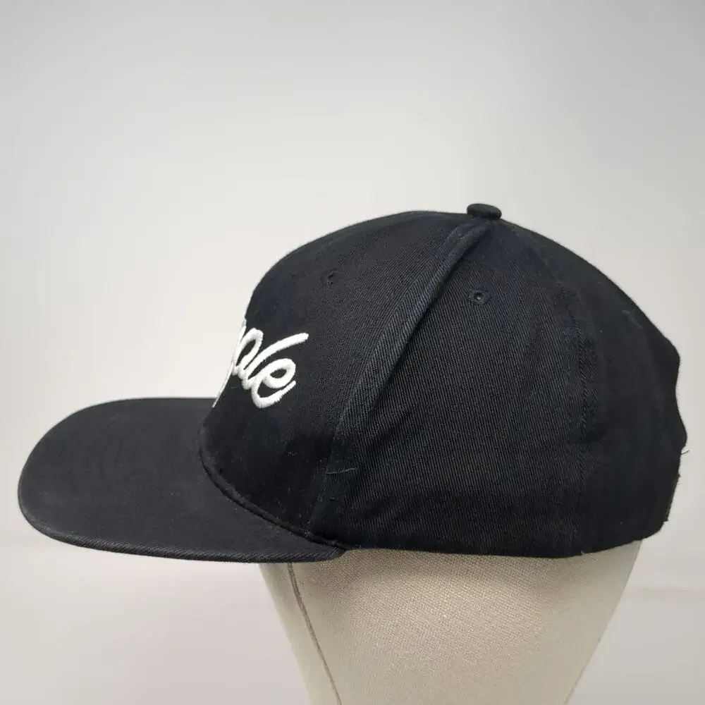 Staple Snapback Black One Size Script Logo Embroidery Thread Beast Cotton Hat